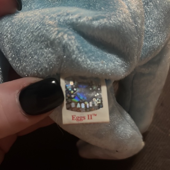 “EGGS II ”2001 TY BEANIE BABIES BLUE BEAR RARE WITH  ERRORS 8.5” TAG - Picture 7 of 12
